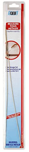 GEB  - 2 baguettes (argent 40%) de brasure tous m&eacute;taux