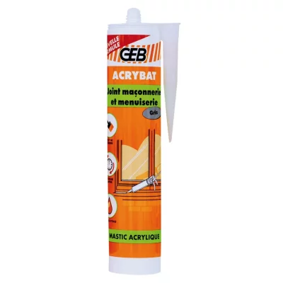 GEB  - mastic acrylique gris - cartouche 310 ml BD-627852