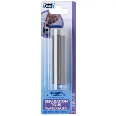 GEB  Mastic &eacute;poxy pour r&eacute;paration tous mat&eacute;riaux - Tube 82 mm Blanc