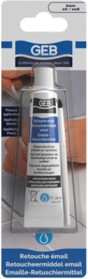 GEB  - Retouche pour surfAces &eacute;maill&eacute;es - Tube 20 ml - Blanc