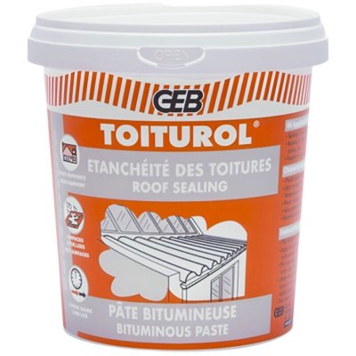 GEB  - Toiturol mastic litumlux pour r&eacute;parations, bo&icirc;te 900 ml