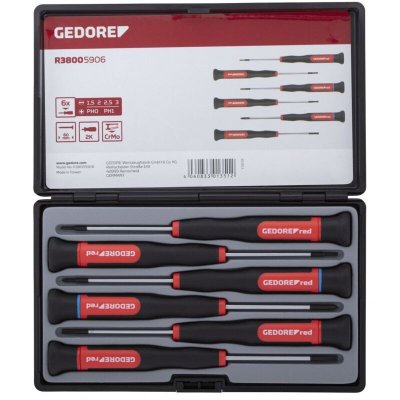 GEDORE Gedo Rd 2k-Elektroniksch.Satz Ph/Sl 6tlg 3301351