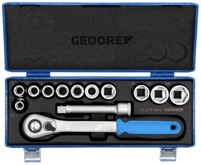 GEDORE  19KMU-20 Ensemble d'outils 1/2"" 13 pi&egrave;ces, Rouge