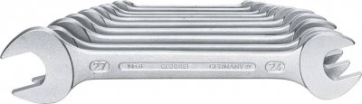 GEDORE  6077540 Jeu de cl&eacute;s plates doubles 10 pi&egrave;ces 6 - 27 mm