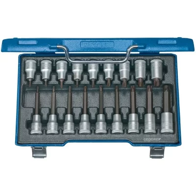 GEDORE  ITX19LKP Ensemble de embouts pour cl&eacute; 1/2"" 18 pi&egrave;ces