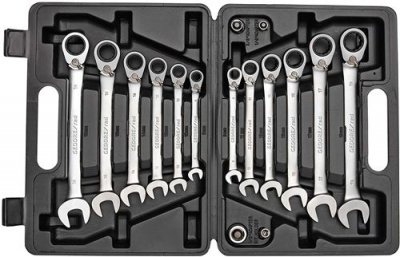 GEDORE  RED R07203016 Jeu de cl&eacute;s &agrave; cliquet avec adaptateurs - (16pcs)