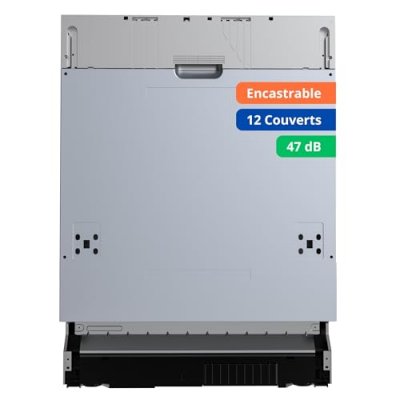 GEDTECH  - Lave-vaisselle full encastrable GLV1249FULL - 12 couverts - 49 dB - D&eacute;part diff&eacute;r&eacute;