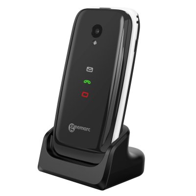GEEMARC  CL8700 - T&eacute;l&eacute;phone portable senior &agrave; clapet grosses touches 4G