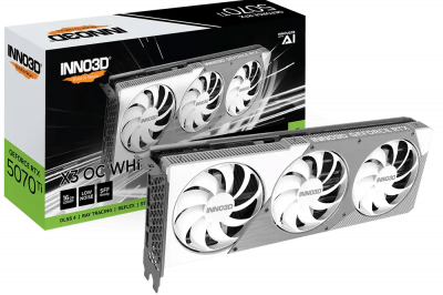 INNO3D GeForce  RTX 5070 Ti X3 OC Blanc 16 Go GDDR7 DLSS 4 