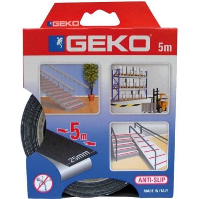 GEKO  - Bande antid&eacute;rapante noire 5m x2.5cm