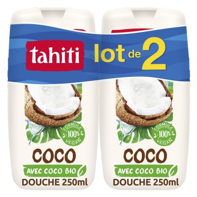 TAHITI Gel Douche &Agrave; La Coco Nourrissante  - Le Lot De 2 Flacons De 250ml