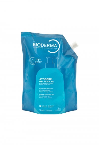 BIODERMA Gel Douche Eco-Recharge 1L Atoderm Tous Types de Peaux 