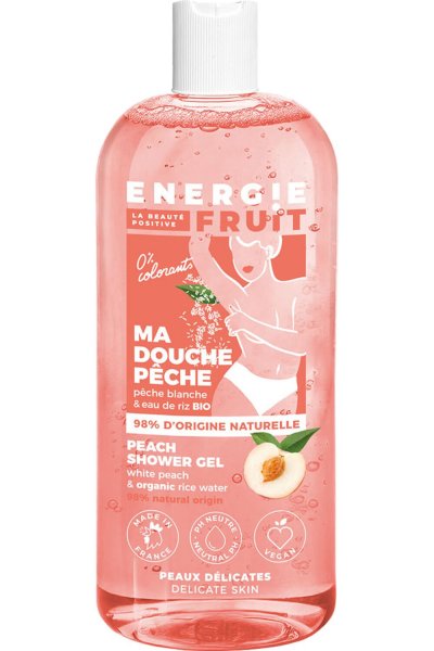 ENERGIE FRUIT Gel Douche ph Neutre P&ecirc;che Blanche & Eau de Riz 500ml 