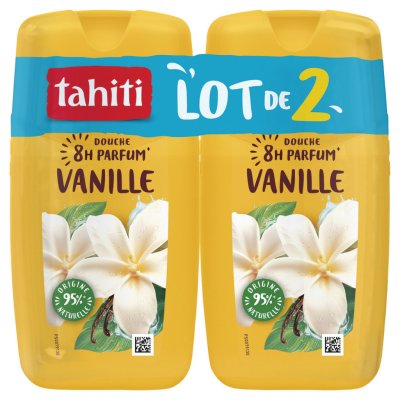 TAHITI Gel douche vanille gourmande,  LOT DE 2 (2 x 250 ml)