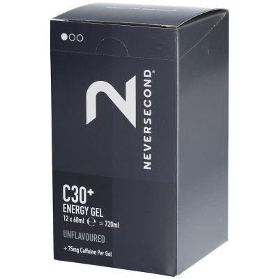 NEVERSECOND Gel &eacute;nerg&eacute;tique  Energy gel C30 Neutre Caf&eacute;ine (x12)