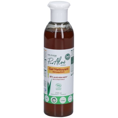 PUR ALOE Gel nettoyant  demaquillant a l'Aloe Vera Bio - 250 ml