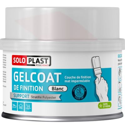 SOLOPLAST Gelcoat de finition  blanc 250g avec durcisseur - Blanc