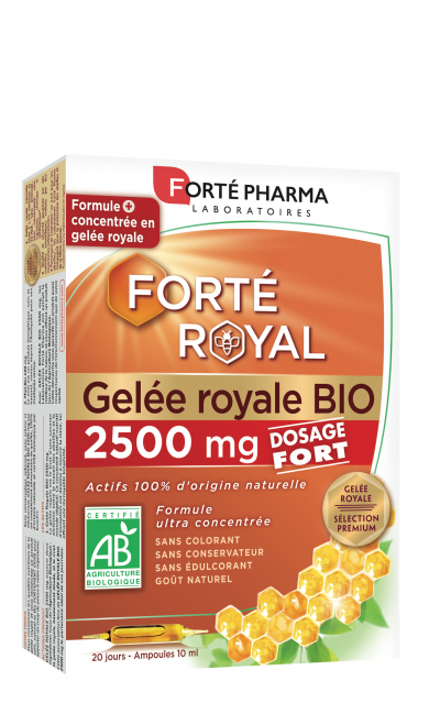 FORTE PHARMA Gel&eacute;e Royale Bio 2500mg 20 Ampoules de 10ml Fort&eacute; Royal Dosage Fort Fort&eacute; Pharma