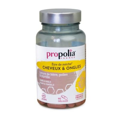PROPOLIA G&eacute;lules Cheveux & Ongles Pollen, Levure de bi&egrave;re et Myrtille 