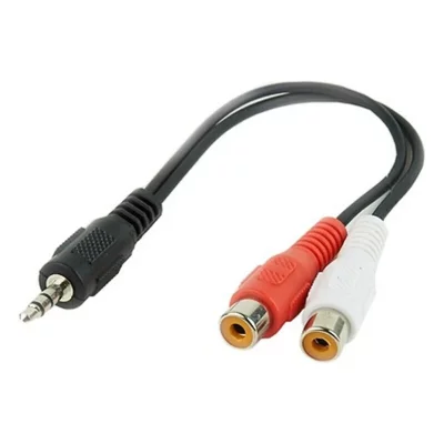 GEMBIRD  Cca-406 Jack 3.5/2xrca M/f 20 Cm Noir