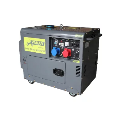 VARANMOTORS G&eacute;n&eacute;rateur &eacute;lectrique Diesel insonoris&eacute; Groupe &eacute;lectrog&egrave;ne 5kVA 400V & 230V + ATS