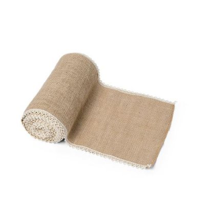 UNKNOWN Generique - Chemin de Table en Jute et Dentelle 20 cm x 5 m