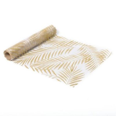 ARTIFETES G&eacute;n&eacute;rique Chemin DE Table Organza Palmier 28CMX5M