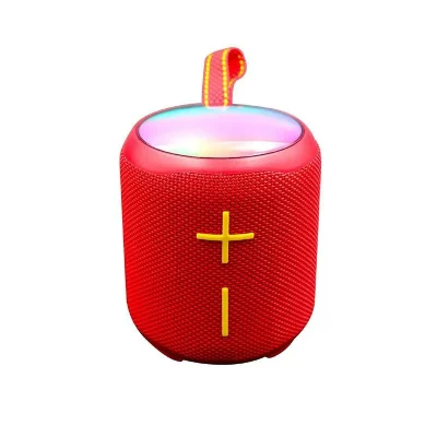 YONIS GENERIQUE Enceinte sans fil Bluetooth autonomie 4 h lumiere multicolore fonction radio - Rouge