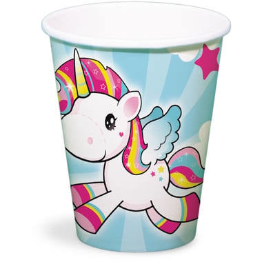 FOLAT Generique Licorne en plastique pour enfant 250 ml - Lot de 8