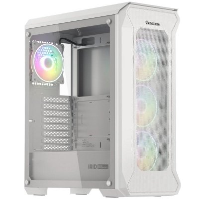 GENESIS  Irid 505 V2 ARGB Midi Tower Cristal Templado USB 3.0 Blanca