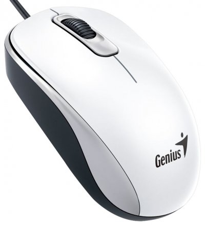 GENIUS  DX-110 - Souris - droitiers et gauchers - optique - 3 boutons - filaire - USB - blanc 