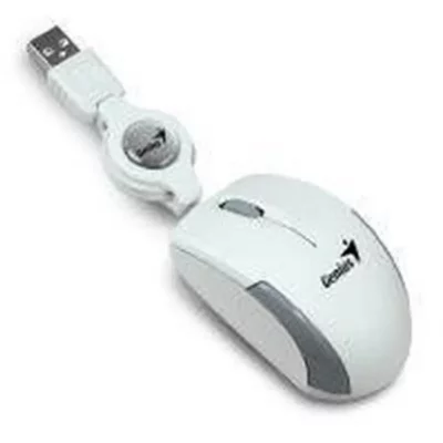 GENIUS  Micro Traveler V2 - Souris - optique - 3 boutons - filaire - USB - blanc