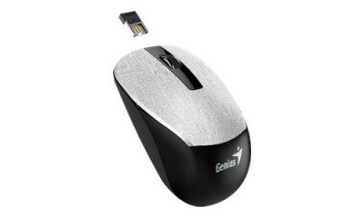 GENIUS  NX 7015 - Souris - optique - 3 boutons - sans fil - 2.4 GHz - r&eacute;cepteur sans fil USB - argent 