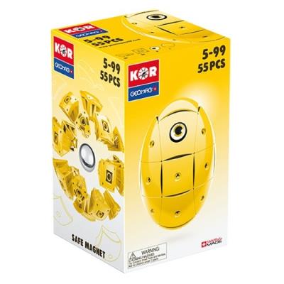 GENERIQUE Geomag KOR 675 Color Yellow, Jeu de Construction, 55 Pi&egrave;ces