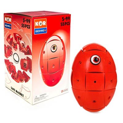 GENERIQUE Geomag KOR 676 Color Red, Jeu de Construction, 55 Pi&egrave;ces