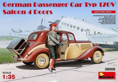 MINIART German Passenger Car Typ 170v.saloon 4 4 Doors- 1:35e - 