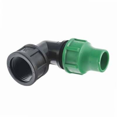 JARDIBRIC GF 06602 Raccord Coude Sortie Femelle pour Tuyau Noir 16 mm