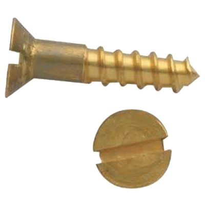 GFD  - Vis &agrave; bois t&ecirc;te frais&eacute;e fendue laiton &Oslash; 3,5 x 40 mm - par 200