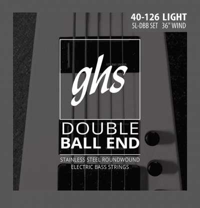 GHS  5LDBB 40 - 126 Light 5 Cordes Basse Double Ball End Jeu de Cordes