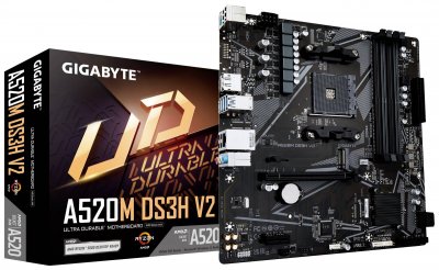 GIGABYTE  A520M DS3H V2 (rev. 1.0) Emplacement AM4 micro ATX