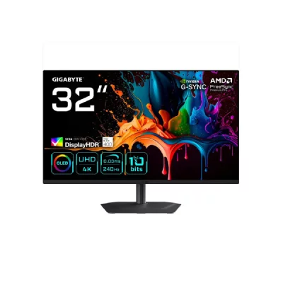 GIGABYTE  &Eacute;cran Gaming Mo32u2 Ek 31.5&acute;&acute; 4k Qd-oled Oled 240hz