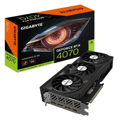GIGABYTE  - GeForce - Carte Graphique - RTX 4070 WINDFORCE OC - 12G