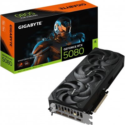 GIGABYTE  GeForce RTX 5080 WINDFORCE OC V2 SFF 16G, Carte graphique