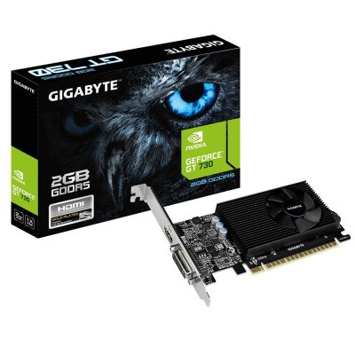 GIGABYTE  GV-N730D5-2GL Carte graphique GF GT 730 2 Go GDDR5 PCIe 2.0 x8 DVI, HDMI 