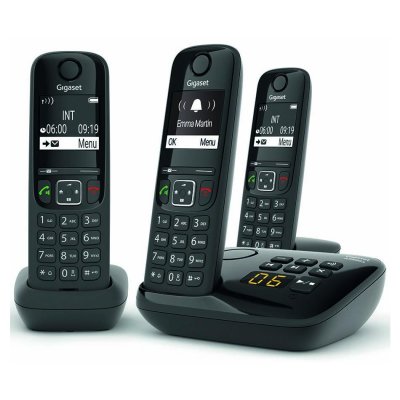 GIGASET  T&eacute;l&eacute;phone Fixe AS690 A Trio Noir