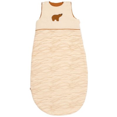 SAUTHON Gigoteuse b&eacute;b&eacute; hiver patch ours en double gaze de coton