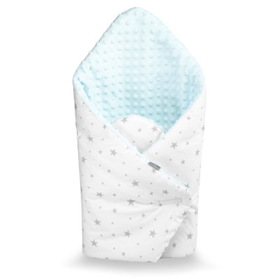 SEVIRA KIDS Gigoteuse d'emmaillotage minky r&eacute;versible- STELLA - bleu