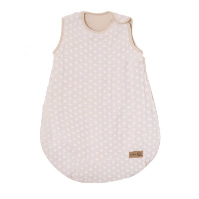 ROBA Gigoteuse sans manches 90 cm en coton Oeko-Tex&reg; pois en relief beige