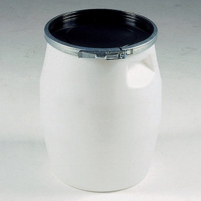 GILAC  F&Ucirc;T 30 litres Blanc, GENOUILL&Egrave;RE Metal et Couvercle Noir