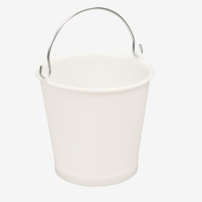 GILAC  Seau 10 Litres Blanc avec Anse Inox